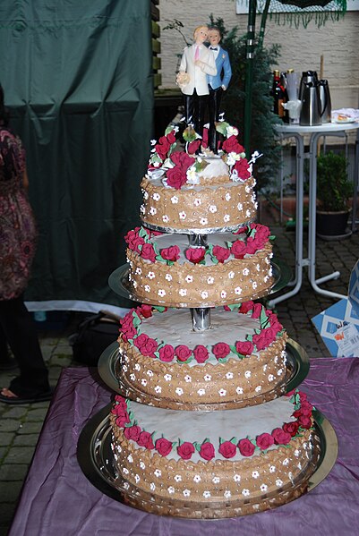 File:Wedding cake of a same sex marriage.JPG