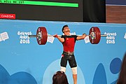 Deutsch: Gewichtheben bei den Olympischen Jugendspielen 2018; Tag 2, 10. Oktober 2018; Jungen 62 kg English: Weightlifting at the 2018 Summer Youth Olympics at 8 October 2018 – Boys' 62 kg