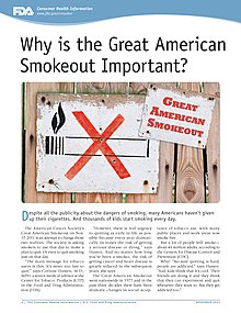 FDA leaflet about the Great American Smokeout Why is the Great American Smokeout Important%3F (6353316303).jpg