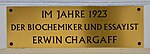 Erwin Chargaff - memorial plaque