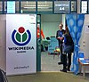 Wikimedia Finland drop-in demo booth at ITK 2014 in Hämeenlinna.jpg