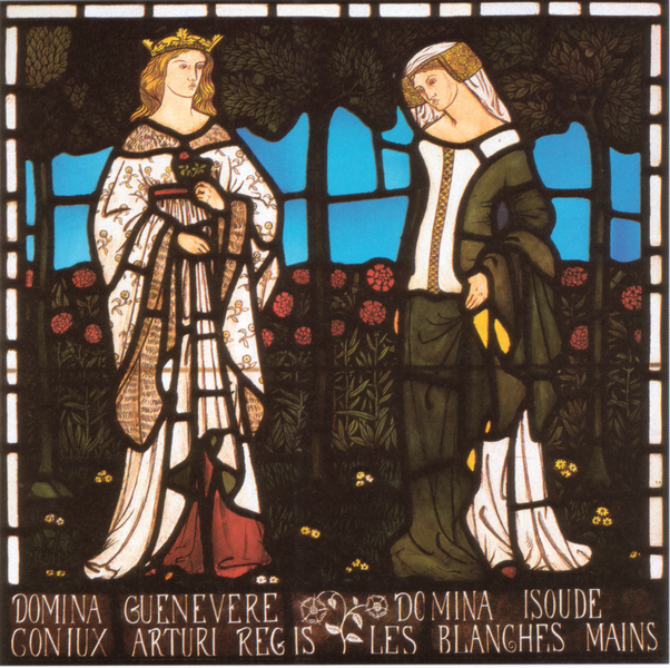 File:William Morris Queen Guenevere and Isoude Les Blanches Mains.png