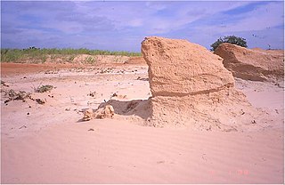 Yardang A streamlined aeolian landform