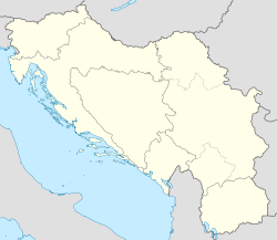زلزال إسكوبية 1963 على خريطة يوغوسلافيا