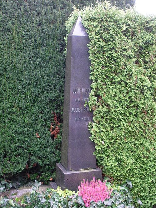 Bebel's tombstone at Sihlfeld cemetery, Zurich