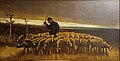 Shepherd with a Flock of Sheep (b/w copy of painting), 1884, Soumaya Museum, Tizapán, Mexico (F42)