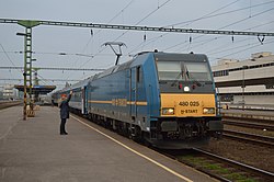 Szabolcs InterCity vonat Szolnok vasútállomáson (2014)