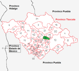 Tzompantepec - Carte