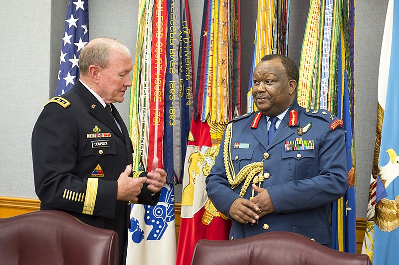 File:140715-D-KC128-131 Martin E. Dempsey talks with Kenyan Chief of Defense Force Gen. Julius Waweru Karangi.jpg