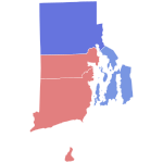 1942 Rhode Island gubernur hasil pemilihan peta oleh county.svg