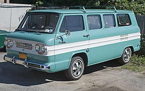 1964 Chevrolet Corvair Greenbrier, which adapted configuration of VW Transporter