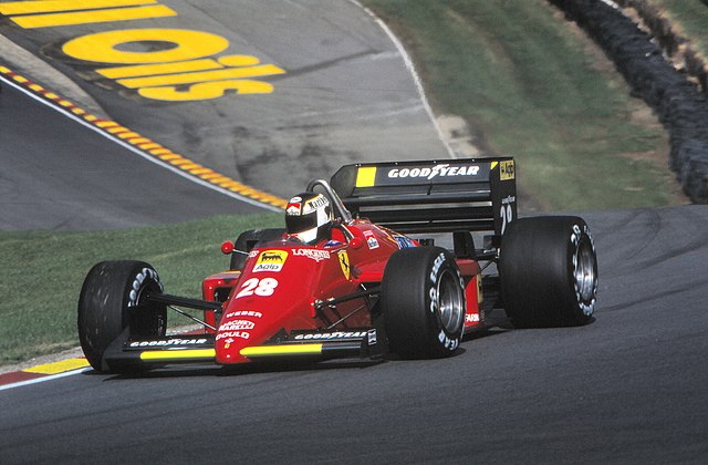 Stefan Johansson driving for Ferrari at the 1985 European Grand Prix