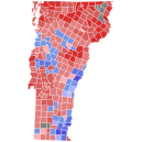 2016 Vermont gubernatorial election results map by municipality.svg