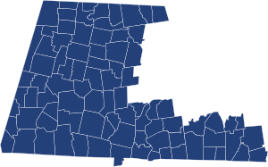 2018 and 2020 general elections in Massachusetts' 1st congressional district by municipality.svg