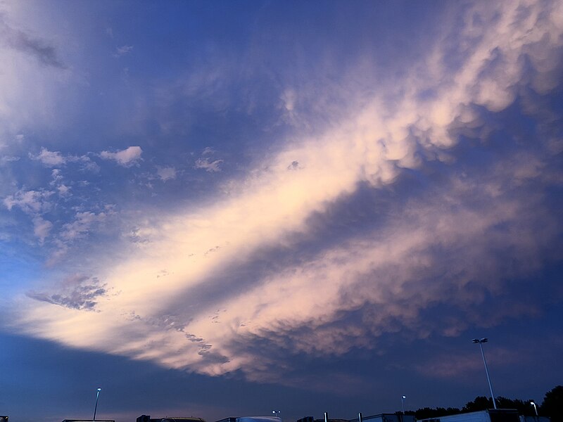 File:2020-07-24 20 27 20 Mammatus clouds during sunset at the Delaware House Service Area along Interstate 95 (Delaware Turnpike) in New Castle County, Delaware.jpg