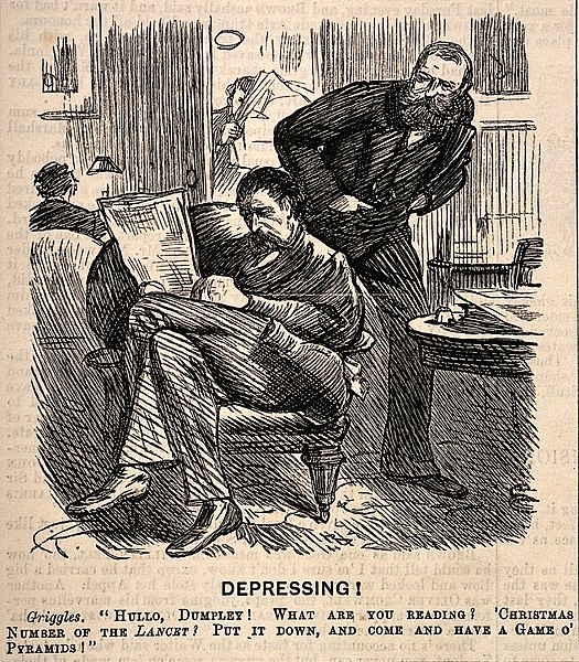 Scene in a gentlemen's club: a cartoon of 1883 by Charles Keene