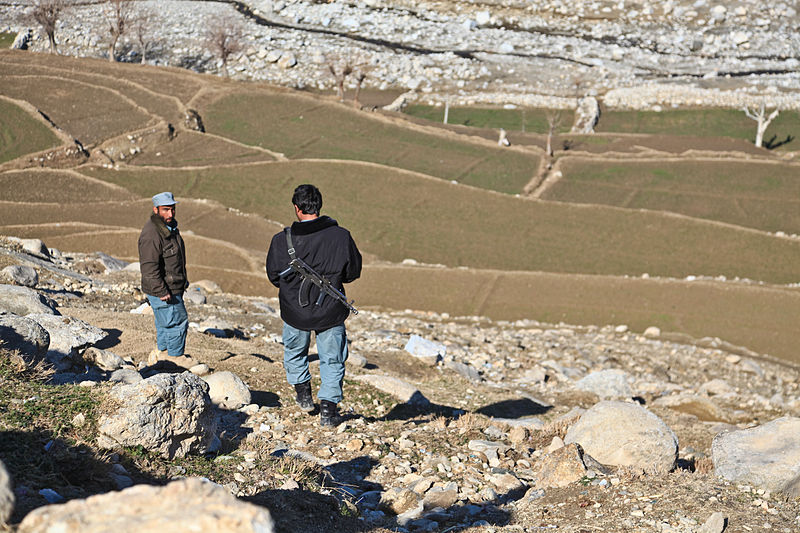 File:Afghan Uniformed Police officers search a mountain slope, in the Achin district, Nangarhar province, Afghanistan, Feb. 14, 2012 120214-A-LP603-119.jpg