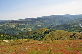 Albon-d'Ardèche vue depuis le serre de Pal.