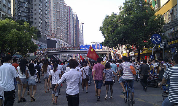 Demonstration in Shenzhen, China on 17 September 2012