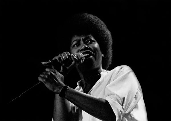 Armatrading performing at the National Stadium, Dublin, Ireland, in the early 1980s