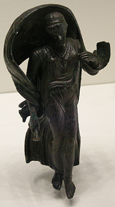 Římská bronzová socha Nykty či Seléné, cca 100 př. n. l. - 100 n. l.