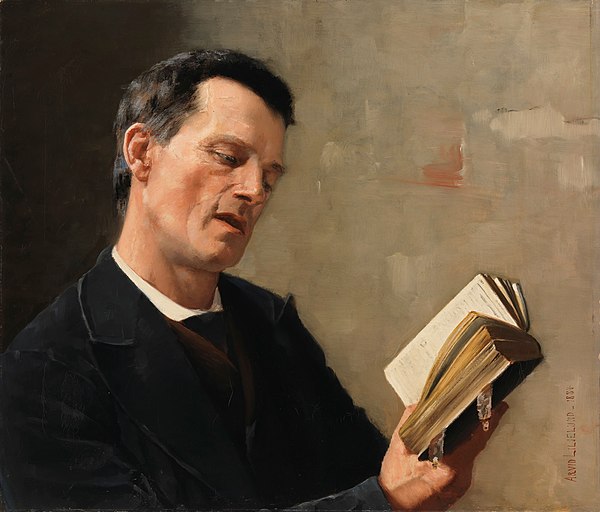 Arvid Liljelund [de; fi; sv]'s Man Singing Hymn (1884)