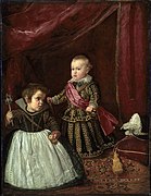 Velázquez, El príncipe Baltasar Carlos con un enano.
