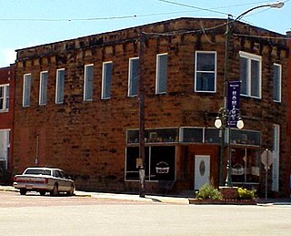 Bank of Hominy building in Oklahoma, United States