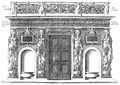 The Caryatids' Tribune in the Lower Great Hall, illustrated in Les Plus Excellents Bâtiments de France (1576) by Jacques I Androuet du Cerceau