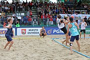 Deutsch: Beachhandball Europameisterschaften 2019 (Beach handball Euro); Tag 6: 7. Juli 2019 – Männerfinale, Dänemark-Norwegen 2:0 (25:18, 19:16) English: Beach handball Euro; Day 6: 7 July 2019 – Men's Final – Denmark-Norway 2:0 (25:18, 19:16)