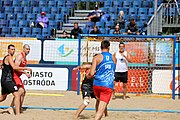 Deutsch: Beachhandball Europameisterschaften 2019 (Beach handball Euro); Tag 2: 3. Juli 2019 – Männer, Vorrunde Gruppe B, Serbien-Portugal 2:0 (20:15, 88:17) English: Beach handball Euro; Day 2: 3 July 2019 – Men Preliminary Round Group B - Serbia-Portugal 2:0 (20:15, 88:17)