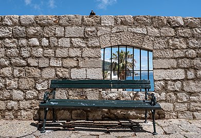 Bench at Fort Revelin, Dubrovnik, Croatia