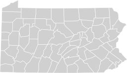 Blank map subdivisions 2019 Albers Pennsylvania
