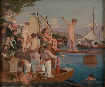 Jeux nautiques (La fête de la Navigation) (1870), musée historique de Lausanne.