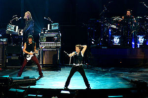 Bon Jovi in Montreal in 2007 during the Lost Highway Tour.