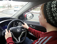 Boy driving