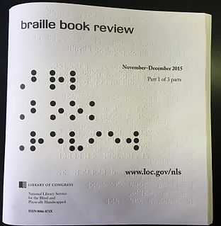 Braille magazine cover example