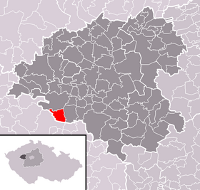 Localização de Břežany