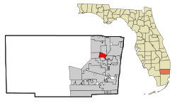 Broward County Florida Incorporated and Unincorporated areas North Lauderdale Highlighted.svg