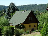 Čeština: Rekreační objekt ve vsi Budín, část obce Samopše v okrese Kutná Hora. English: Weekend house in the village of Budín, Kutná Hora District, Central Bohemian Region, Czech Republic.