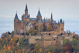 Castelul Hohenzollern, lângă Hechingen.