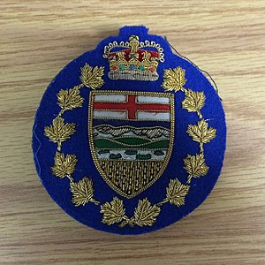 Lieutenant Governor of Alberta Shield - worn on the front of CAPS constables blazers when providing security for LG