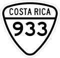 Road shield of Costa Rica National Tertiary Route 932