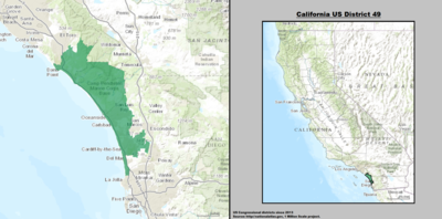 district congressional california 49th 49 wikipedia since tif