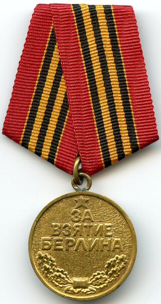 <span class="mw-page-title-main">Medal "For the Capture of Berlin"</span> Award