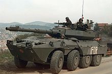 A tank destroyer B1 Centauro during a patrol in Bosnia-Herzegovina as part of IFOR Centauro01.JPEG