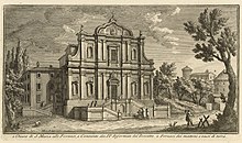 Engraving of the church, 1756 (Giuseppe Vasi) Chiesa di S. Maria alle Fornaci - Plate 128ii - Giuseppe Vasi.jpg