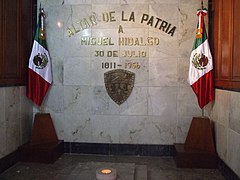 Altar a la patria, sitio en donde fue fusilado Miguel Hidalgo.