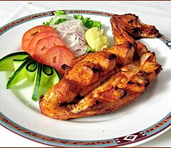 Indian Chicken Tikka with salad
