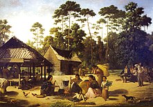 Choctaw Village near the Chefuncte